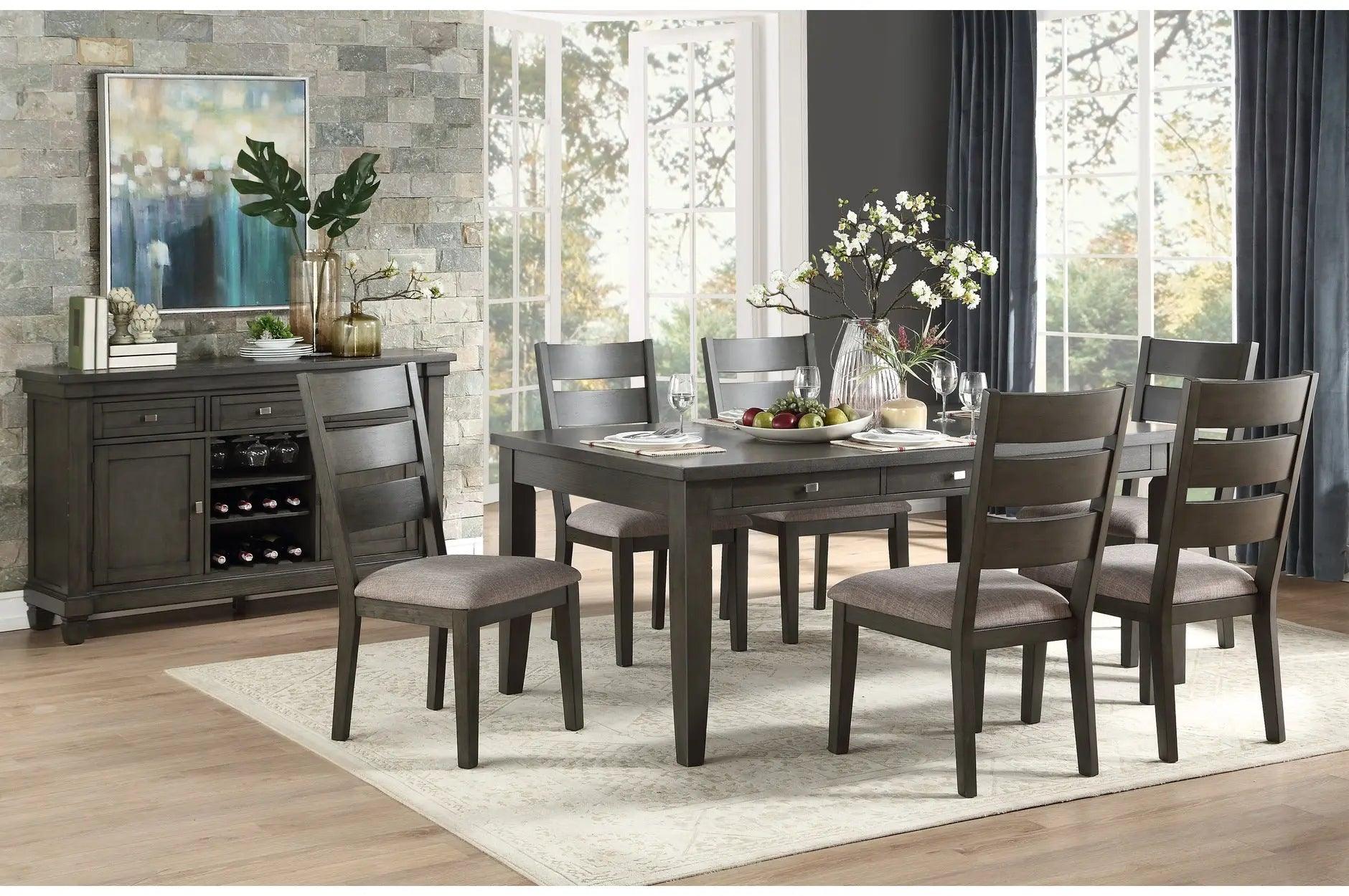 Baresford 7-Piece Rectangular Dining Room Set By Homelegance - ATL FURNITURE