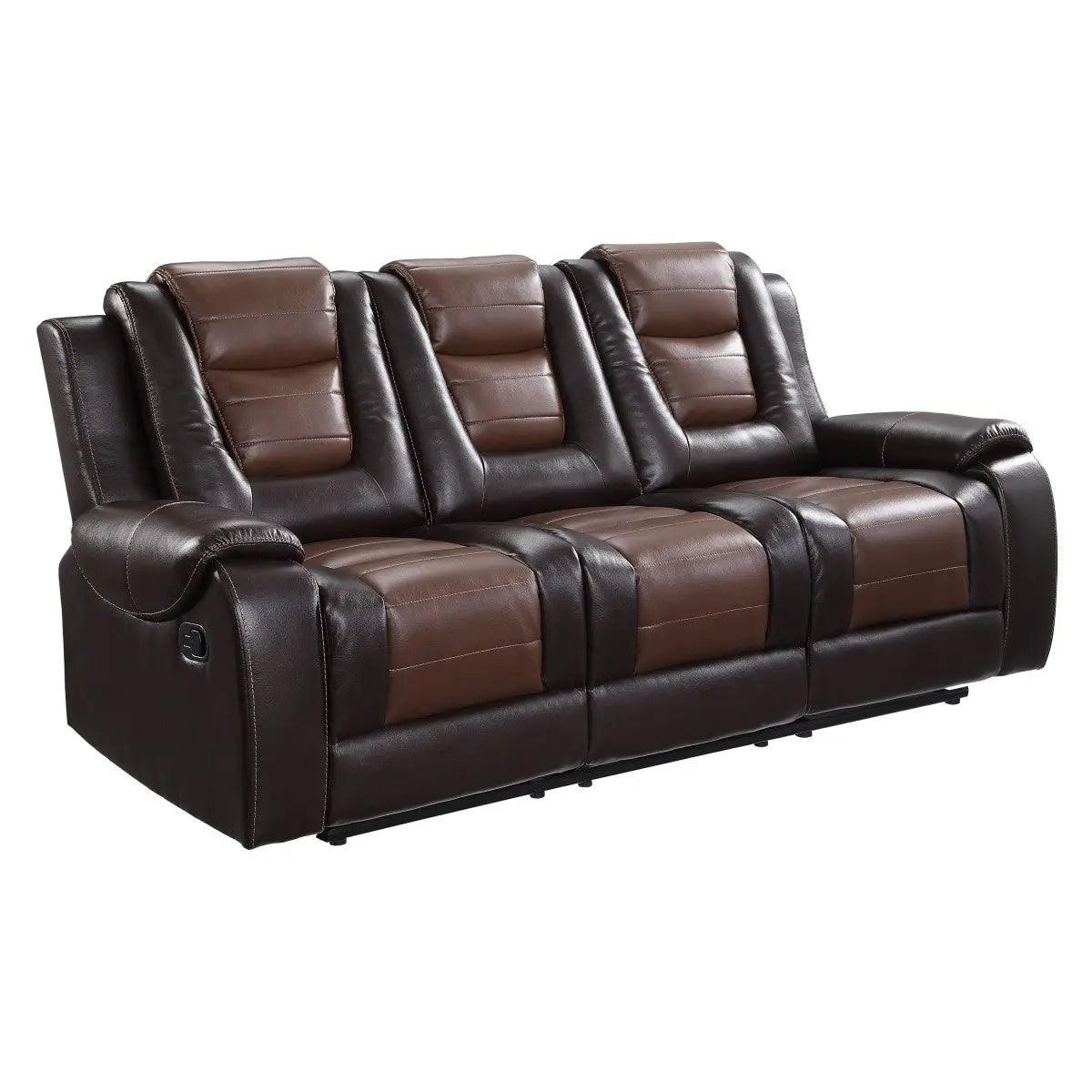 Briscoe Double Reclining Sofa With Drop-Down Cup Holders By Homelegance - ATL FURNITURE