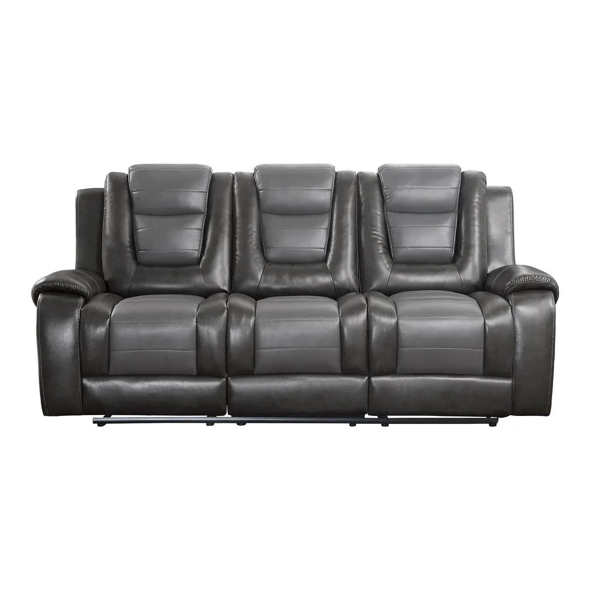 Briscoe Double Reclining Sofa With Drop-Down Cup Holders By Homelegance - ATL FURNITURE