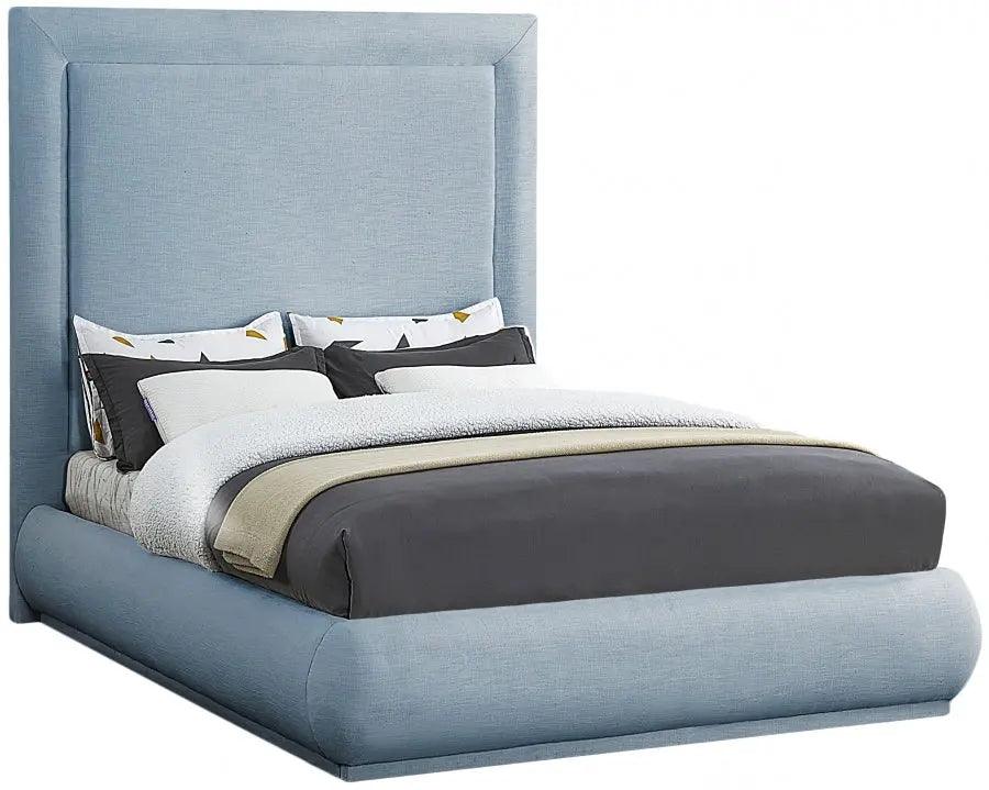Brooke Linen Fabric Platform Bed - ATL FURNITURE