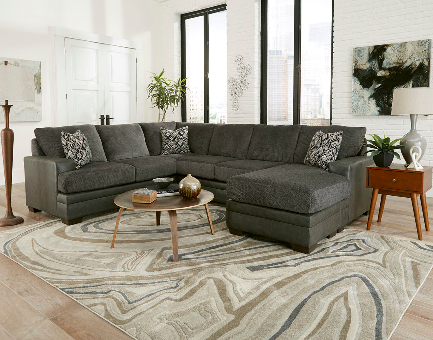 Cornell Plush Sectional - ATL FURNITURE