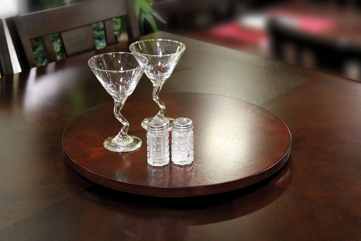 Susie Espresso Lazy Susan - ATL FURNITURE