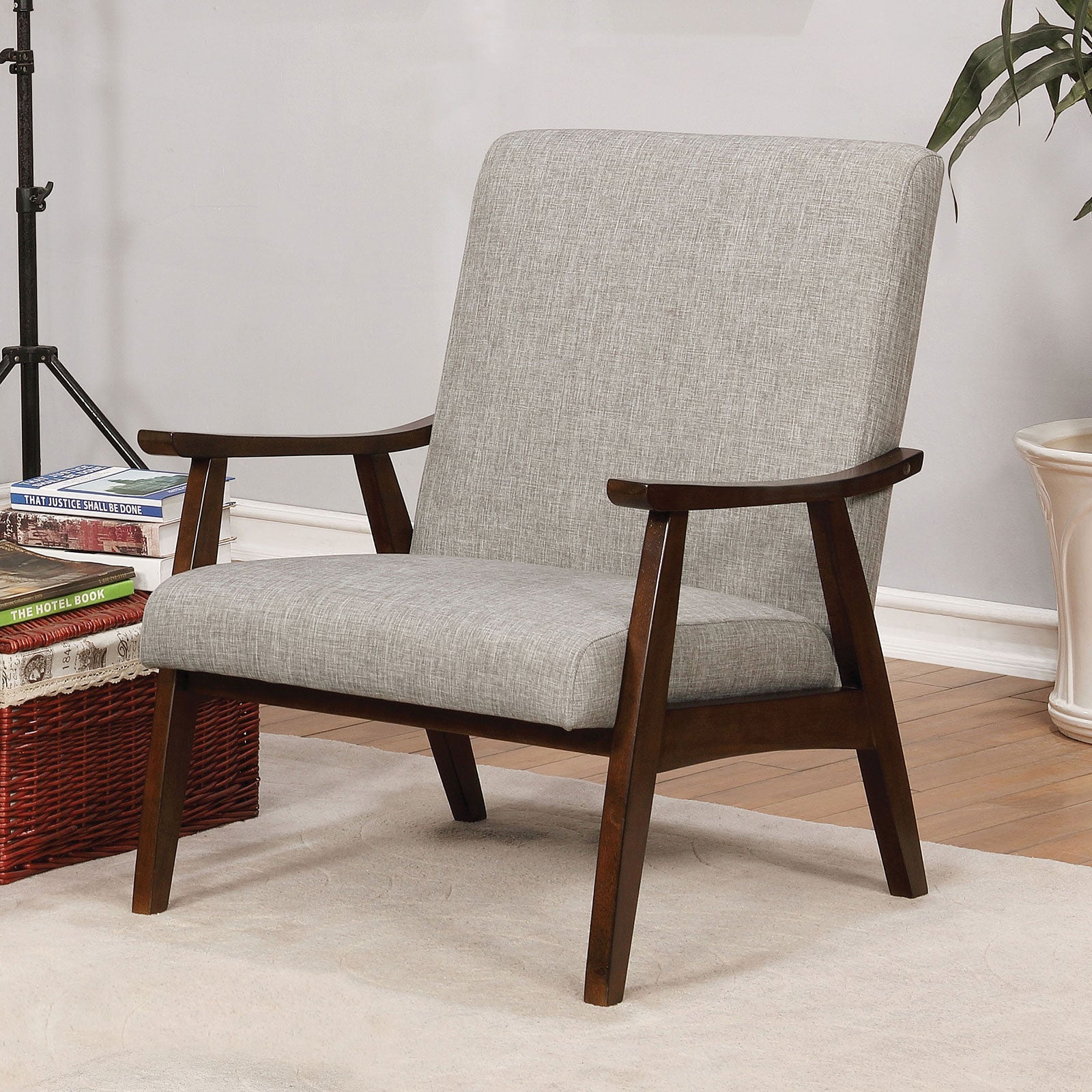 Deena Light Gray Accent Chair - ATL FURNITURE