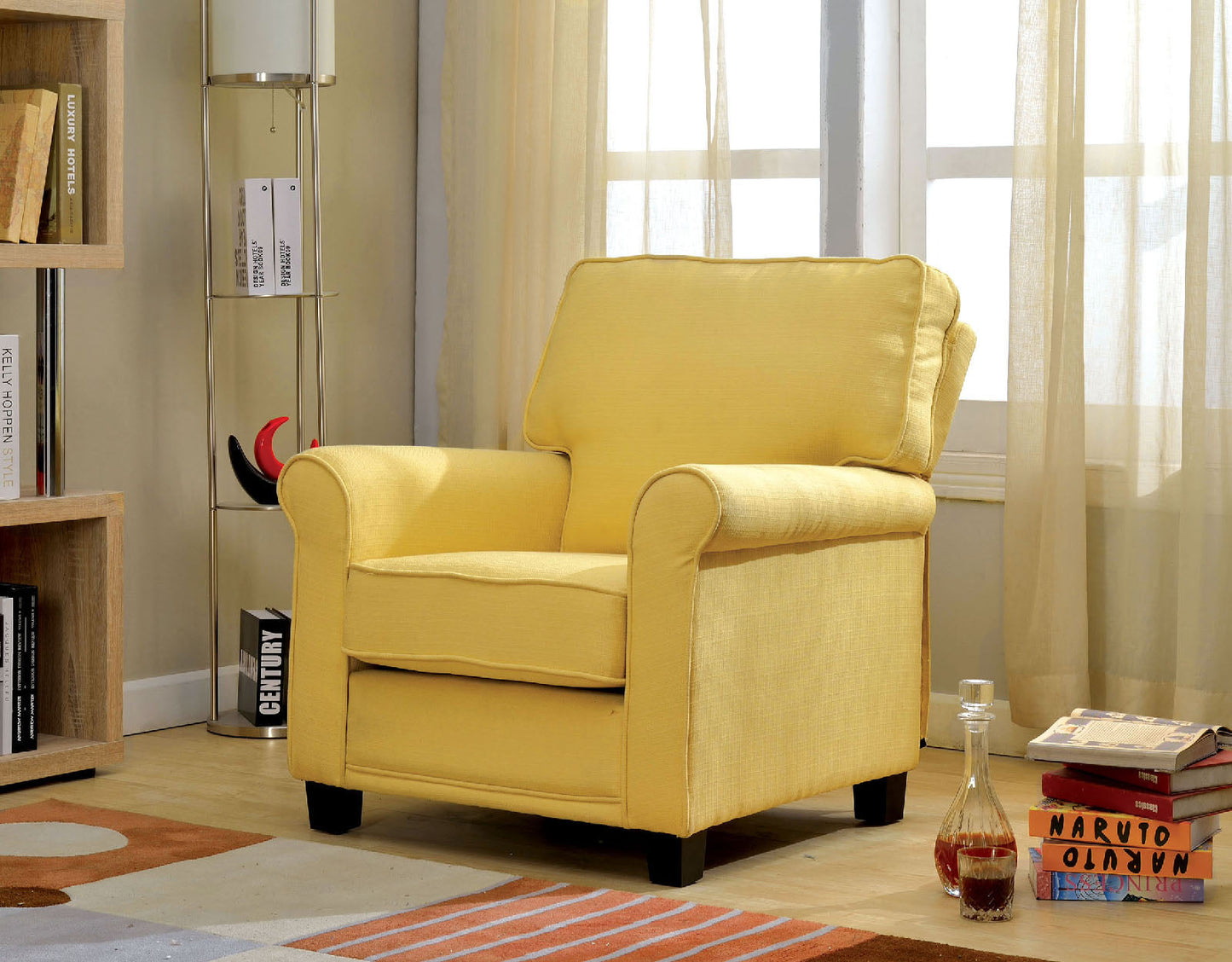 BELEM Yellow Single Chair w/ Yellow - ATL FURNITURE