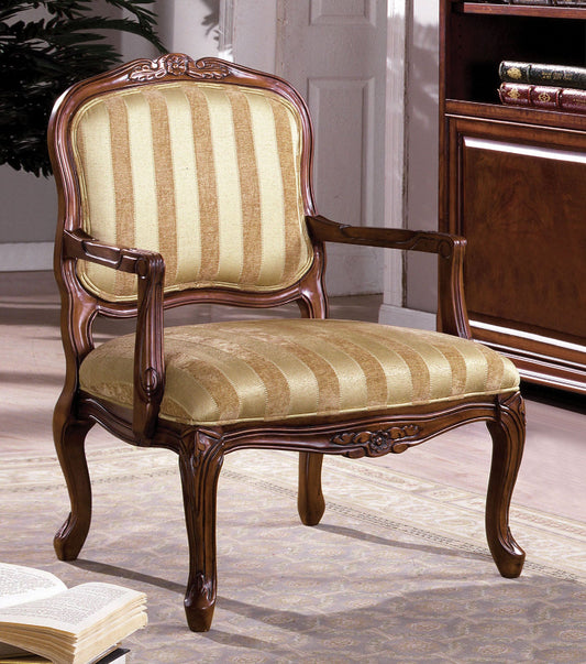 Burnaby Tan/Pattern Accent Chair - ATL FURNITURE