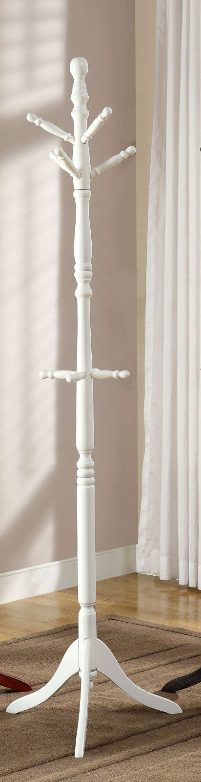 Putnam White Coat Rack - ATL FURNITURE