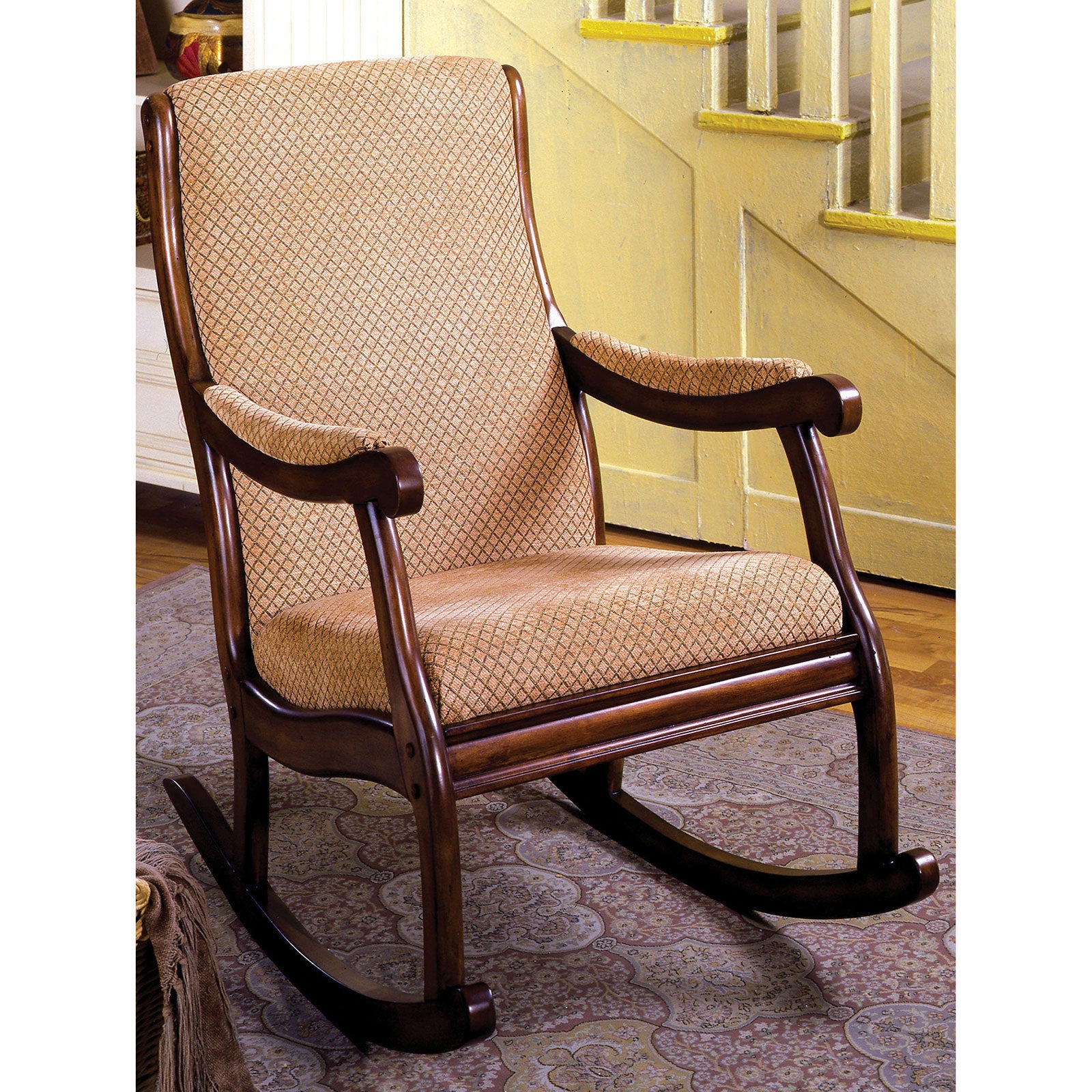 Liverpool Antique Oak Rocking Chair - ATL FURNITURE