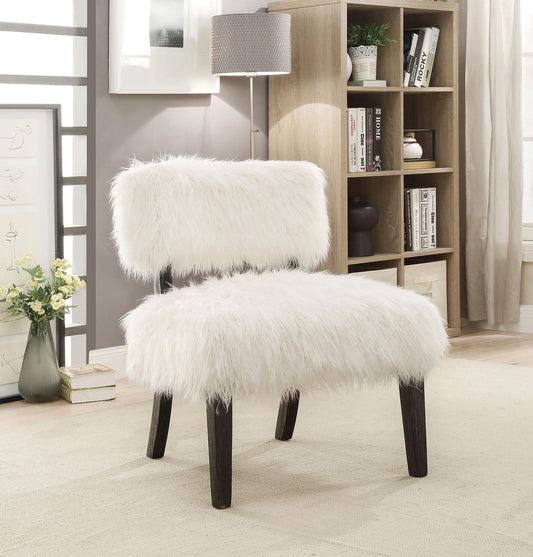 Pardeep White/Black Accent Chair - ATL FURNITURE