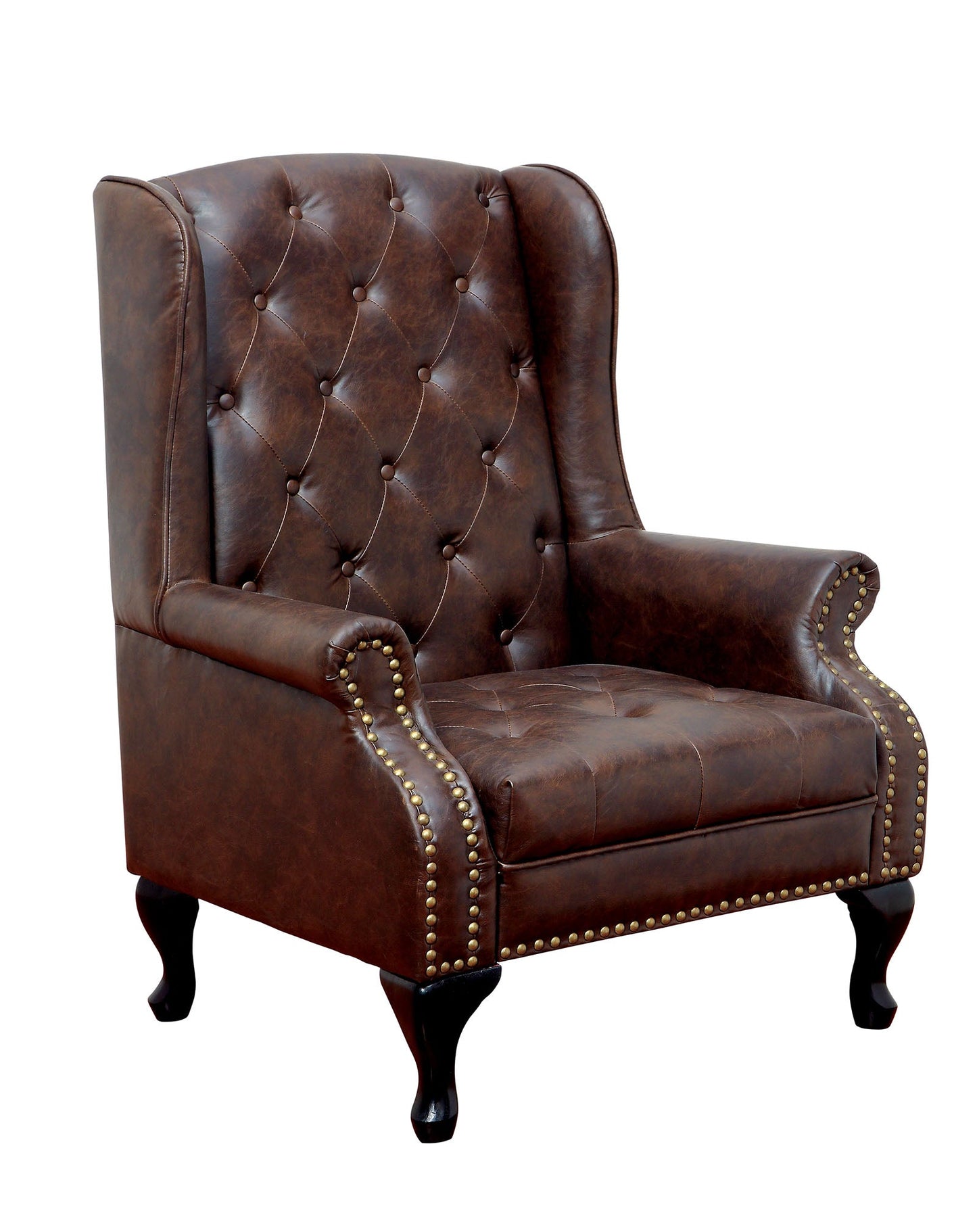 VAUGH Rustic Brown Accent Chair - ATL FURNITURE