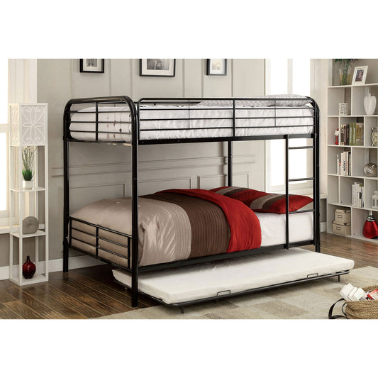 BROCKET Black Metal Full/Full Bunk Bed - ATL FURNITURE