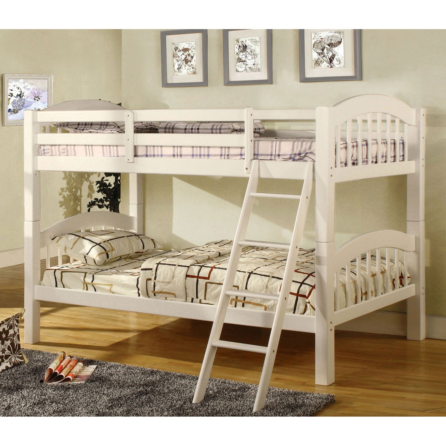 Coney Island White Twin/Twin Bunk Bed - ATL FURNITURE