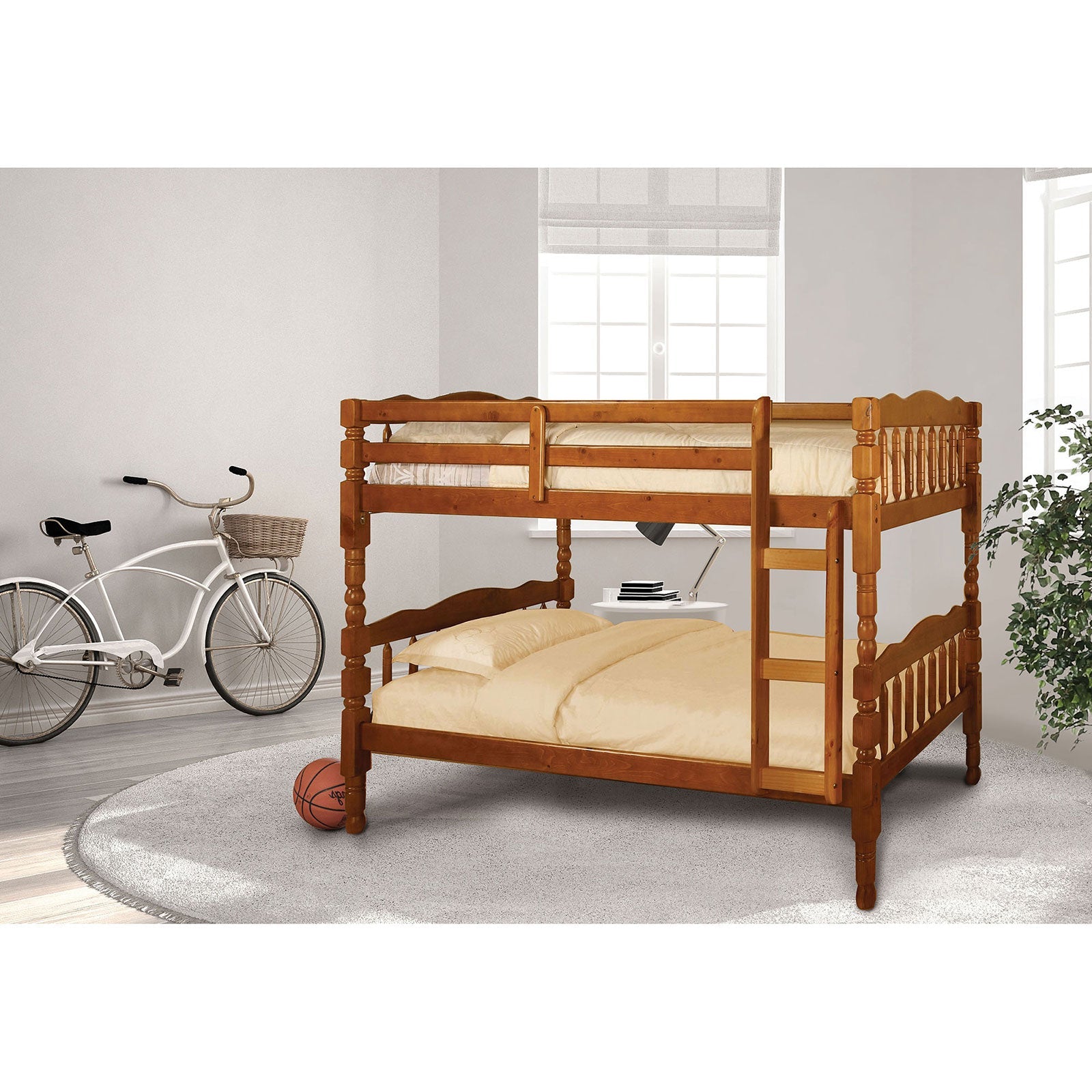 Catalina Oak Twin/Twin Bunk Bed - ATL FURNITURE