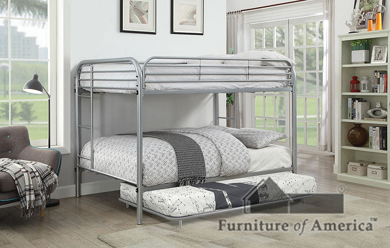 Opal Silver Full/Full Bunk Bed - ATL FURNITURE