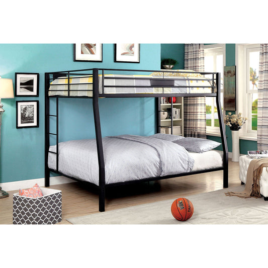 CLAREN Black Full/Queen Bunk Bed - ATL FURNITURE