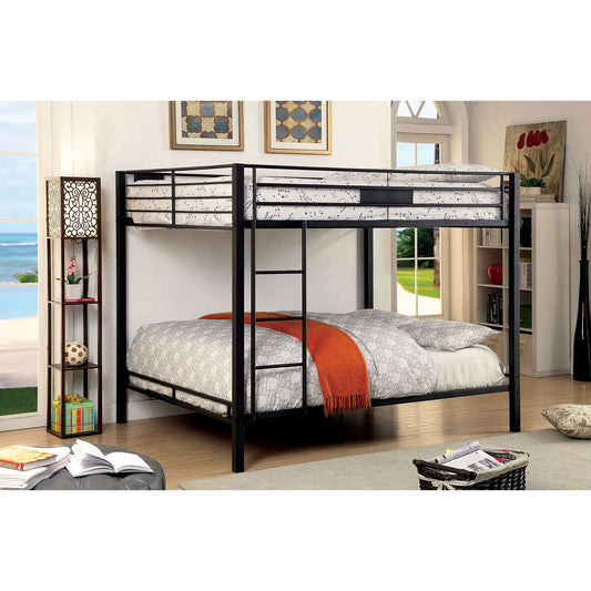 CLAREN Black Queen/Queen Bunk Bed - ATL FURNITURE