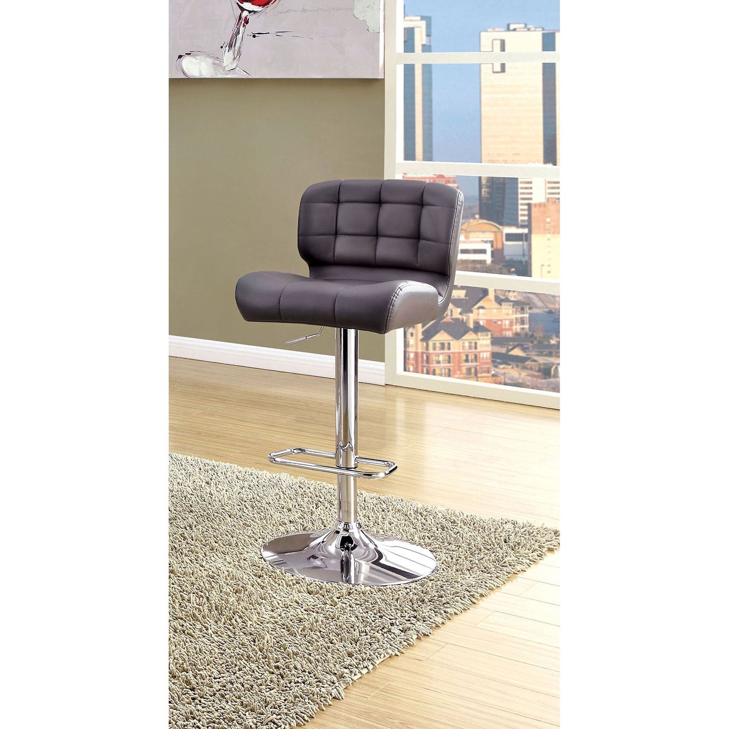 KORI Gray Bar Stool - ATL FURNITURE