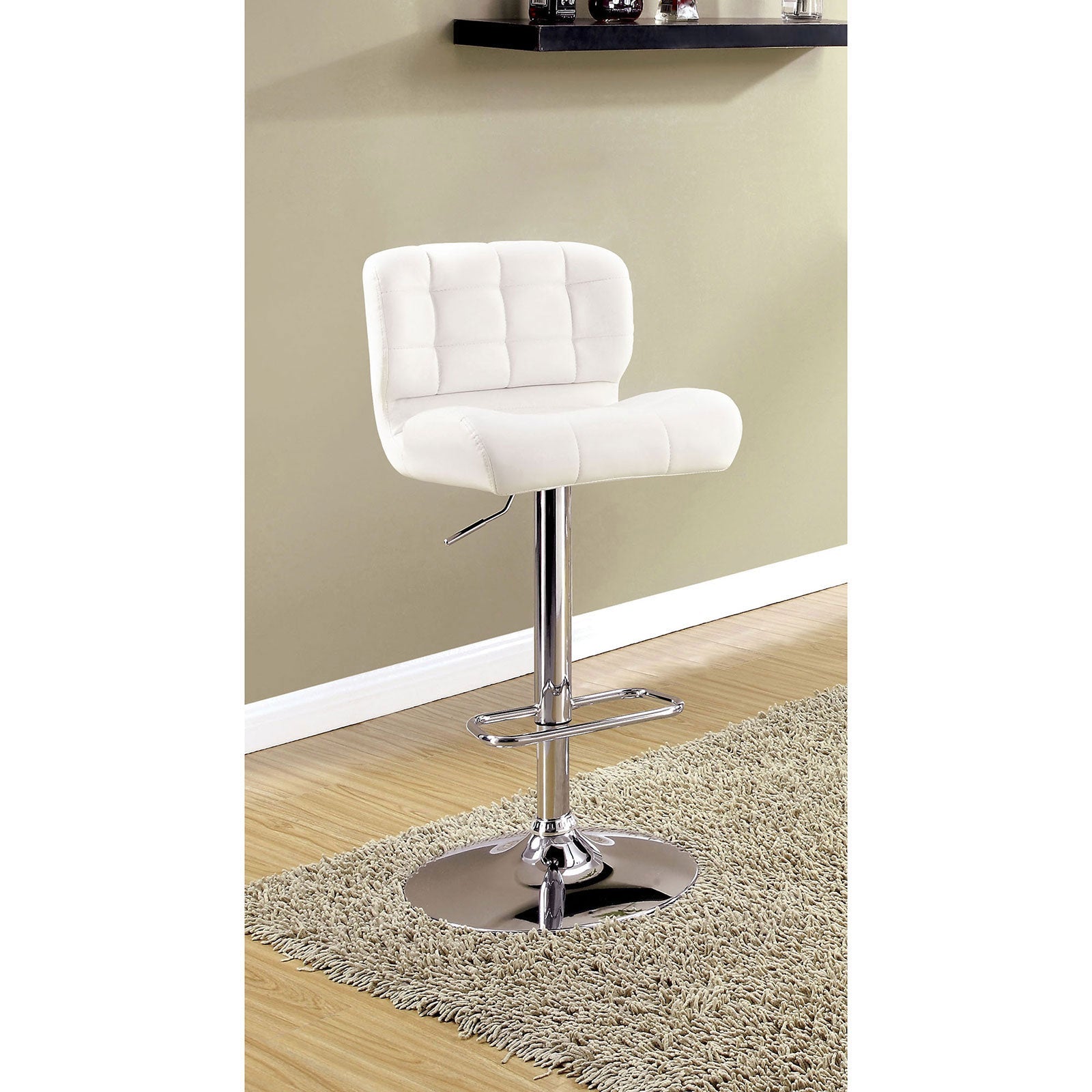 KORI White Bar Stool - ATL FURNITURE