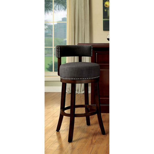 LYNSEY Dark Oak/Gray 29" Bar Stool - ATL FURNITURE