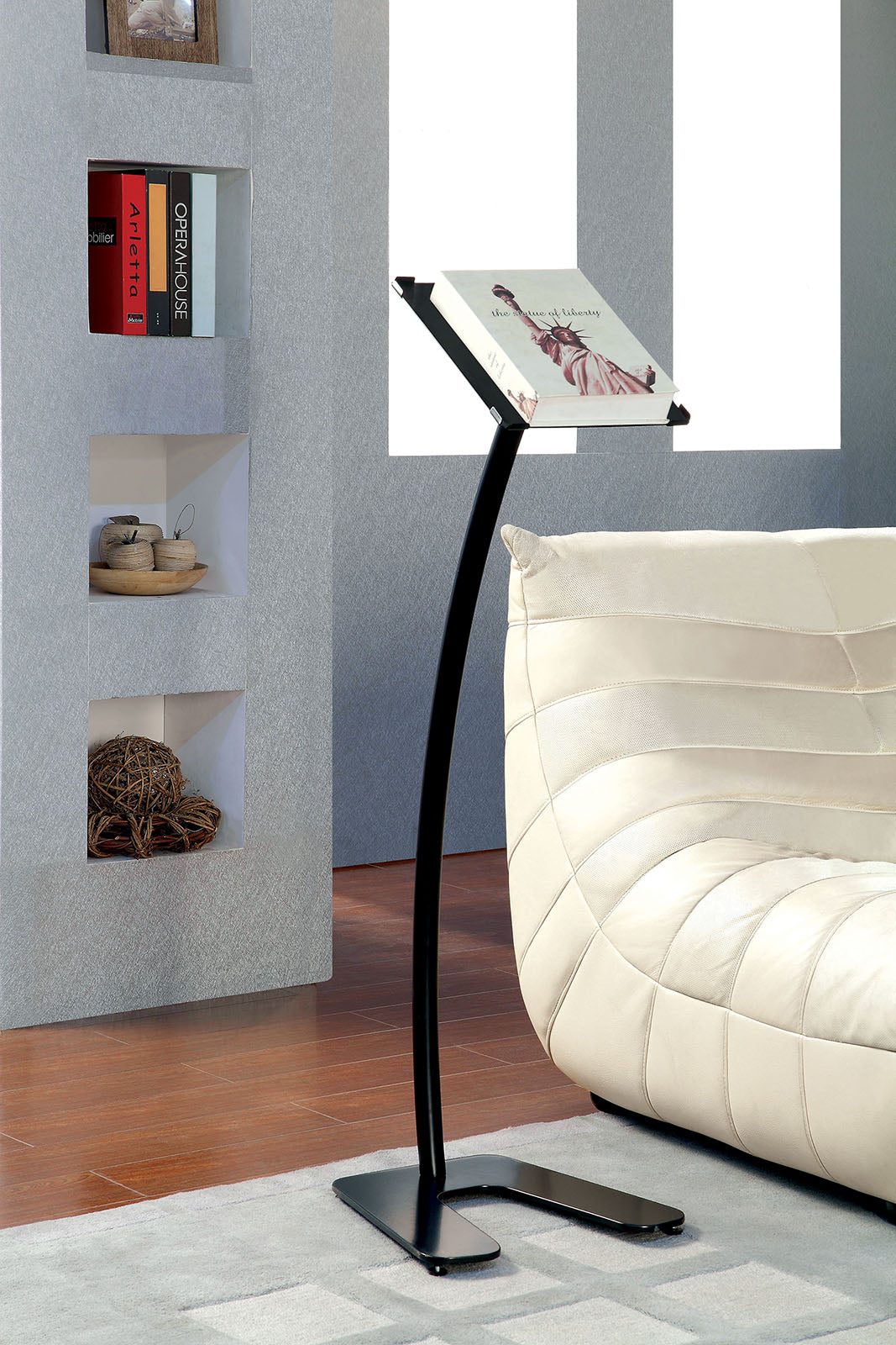 Pricia Black Metal Book Stand - ATL FURNITURE
