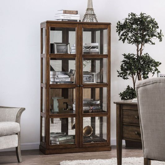 Vilas Oak Curio Cabinet - ATL FURNITURE