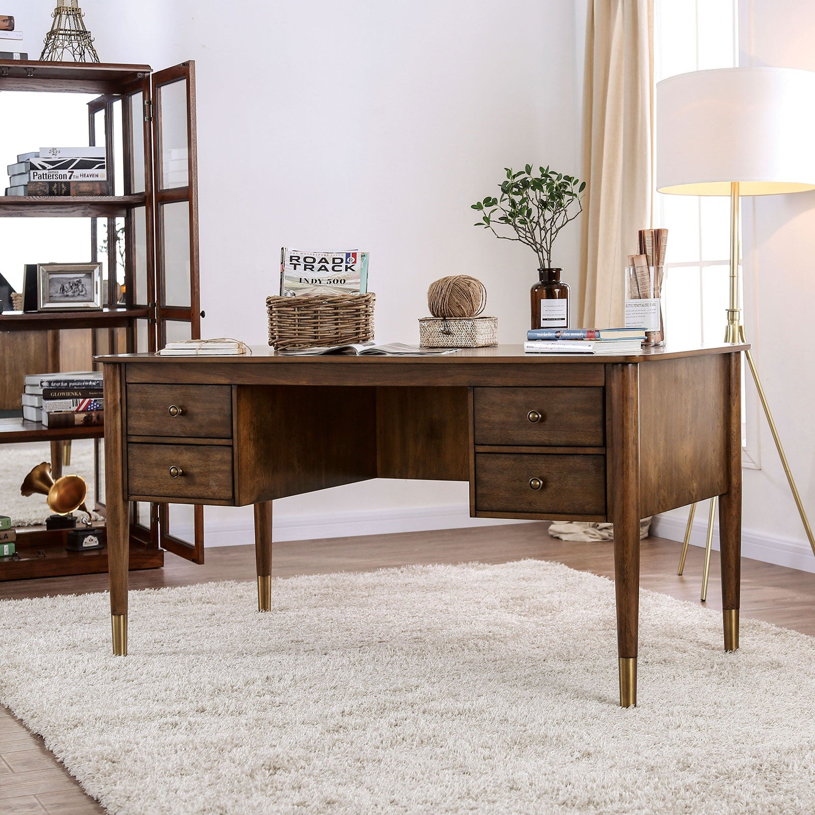 Reliance Antique Oak Desk - ATL FURNITURE