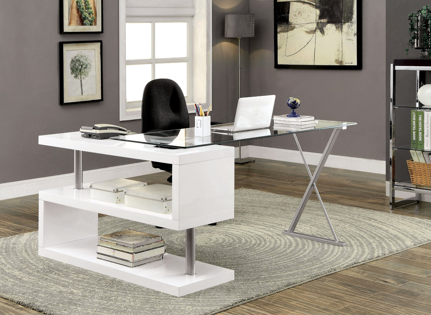 BRONWEN White Desk - ATL FURNITURE