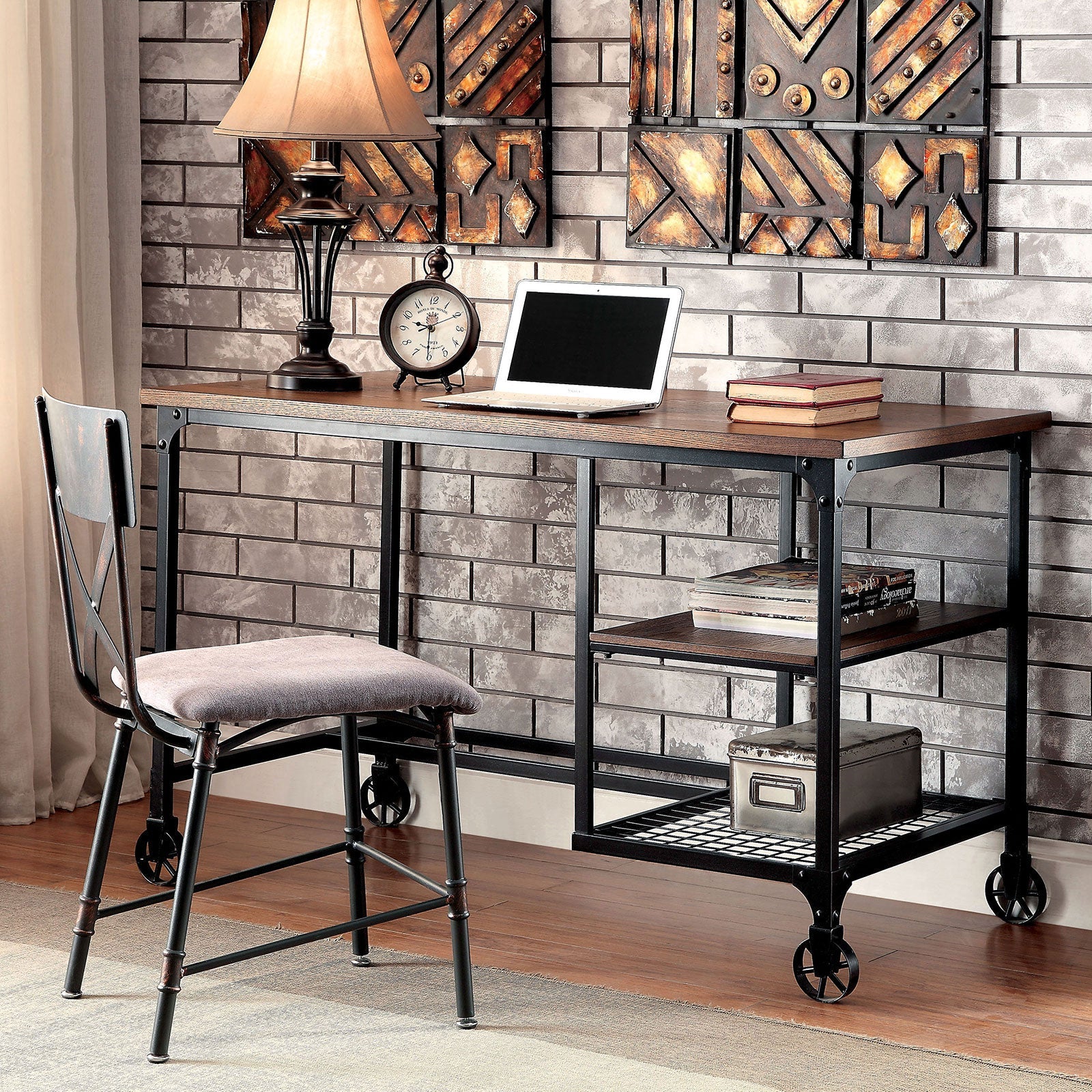 CORI Antique Black Desk - ATL FURNITURE