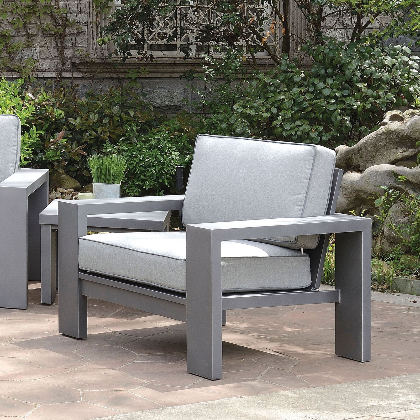 Ballyshannon Gray Arm Chair (2/CTN) - ATL FURNITURE