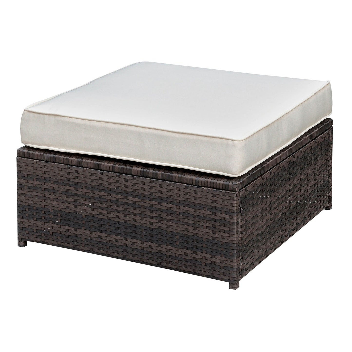 Ilona Brown/Beige Ottoman - ATL FURNITURE