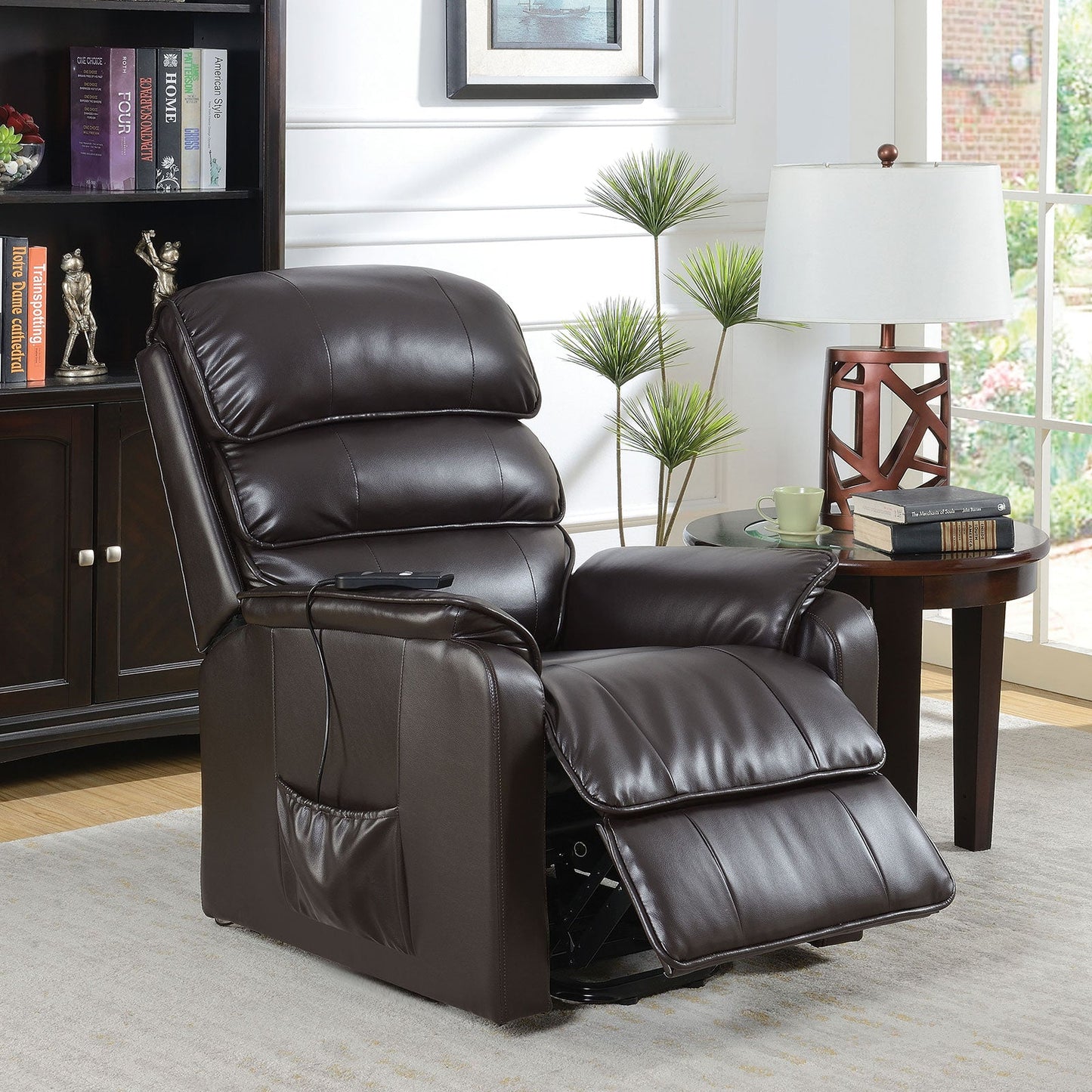 Flip Dark Brown Recliner - ATL FURNITURE