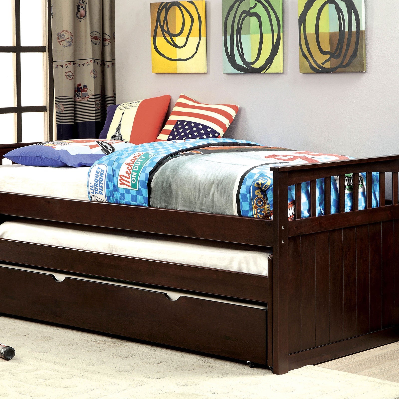 Gartel Espresso Nesting Daybed - ATL FURNITURE