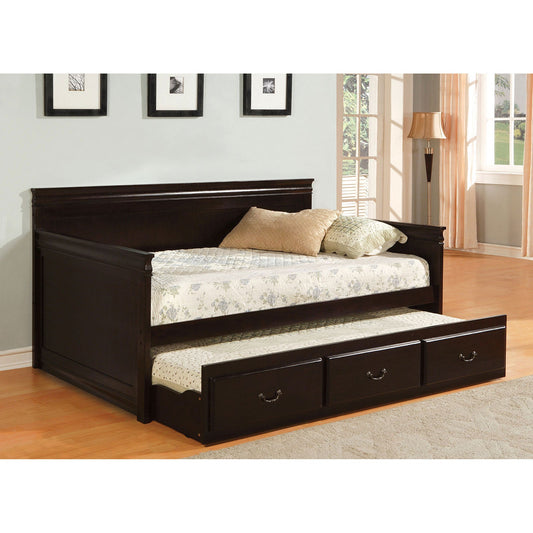 SAHARA Espresso Daybed w/ Twin Trundle, Espresso - ATL FURNITURE