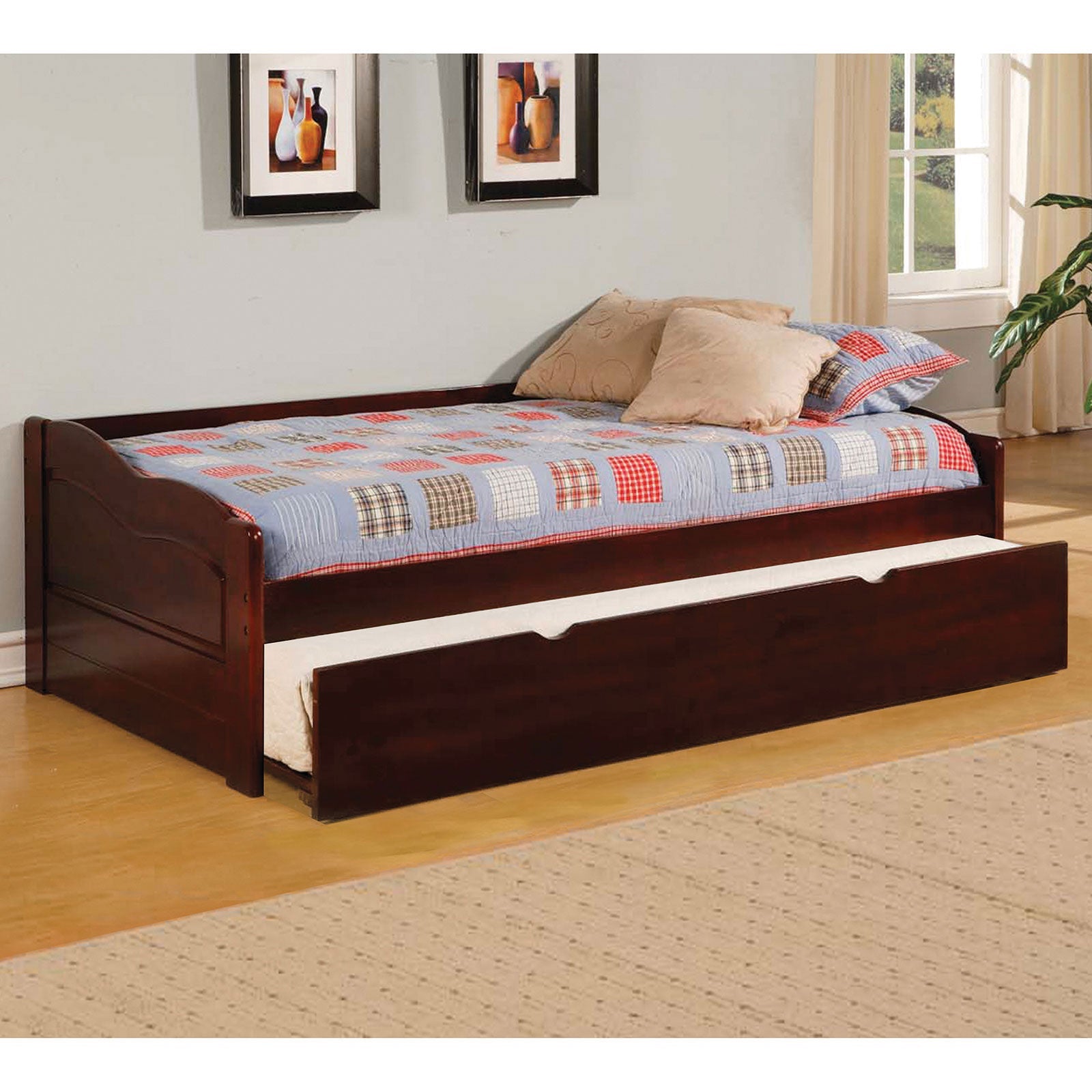 Sunset Cherry Daybed w/ Trundle, Cherry - ATL FURNITURE