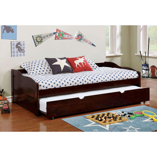 SUNSET Dark Walnut Daybed w/ Trundle, Espresso - ATL FURNITURE