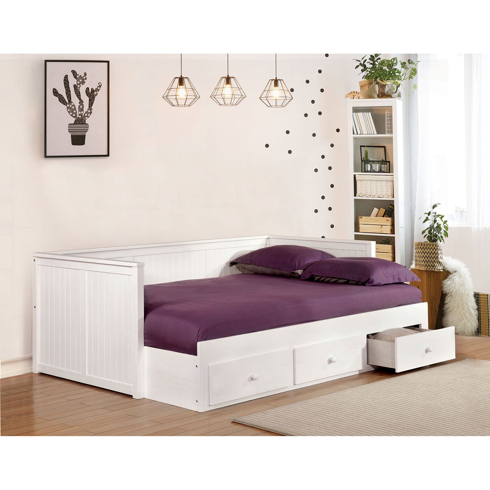 WOLFORD White Full Size Daybed, White - ATL FURNITURE