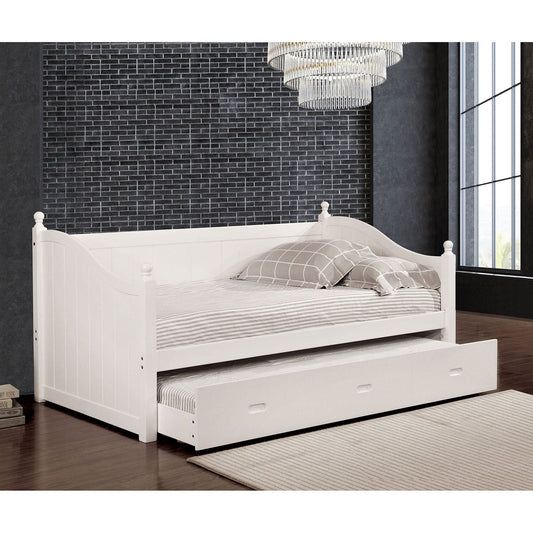 WALCOTT White Daybed w/ Twin Trundle, White - ATL FURNITURE