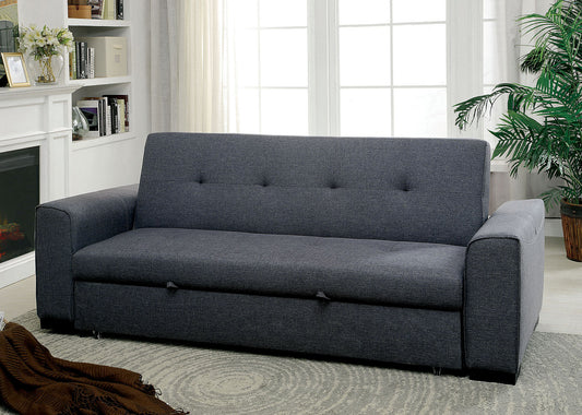 REILLY Gray Futon Sofa - ATL FURNITURE