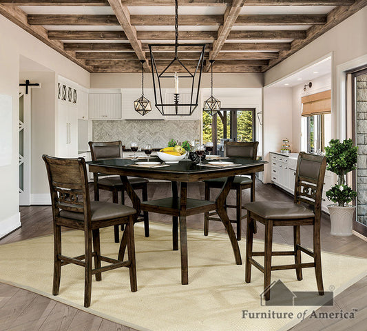 Flick Rustic Oak Counter Ht. Table - ATL FURNITURE
