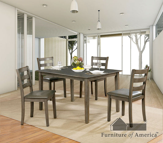 Marcelle Gray Dining Table Set - ATL FURNITURE