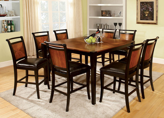 Salida II Acacia/Black 7 Pc. Counter Ht. Table Set - ATL FURNITURE