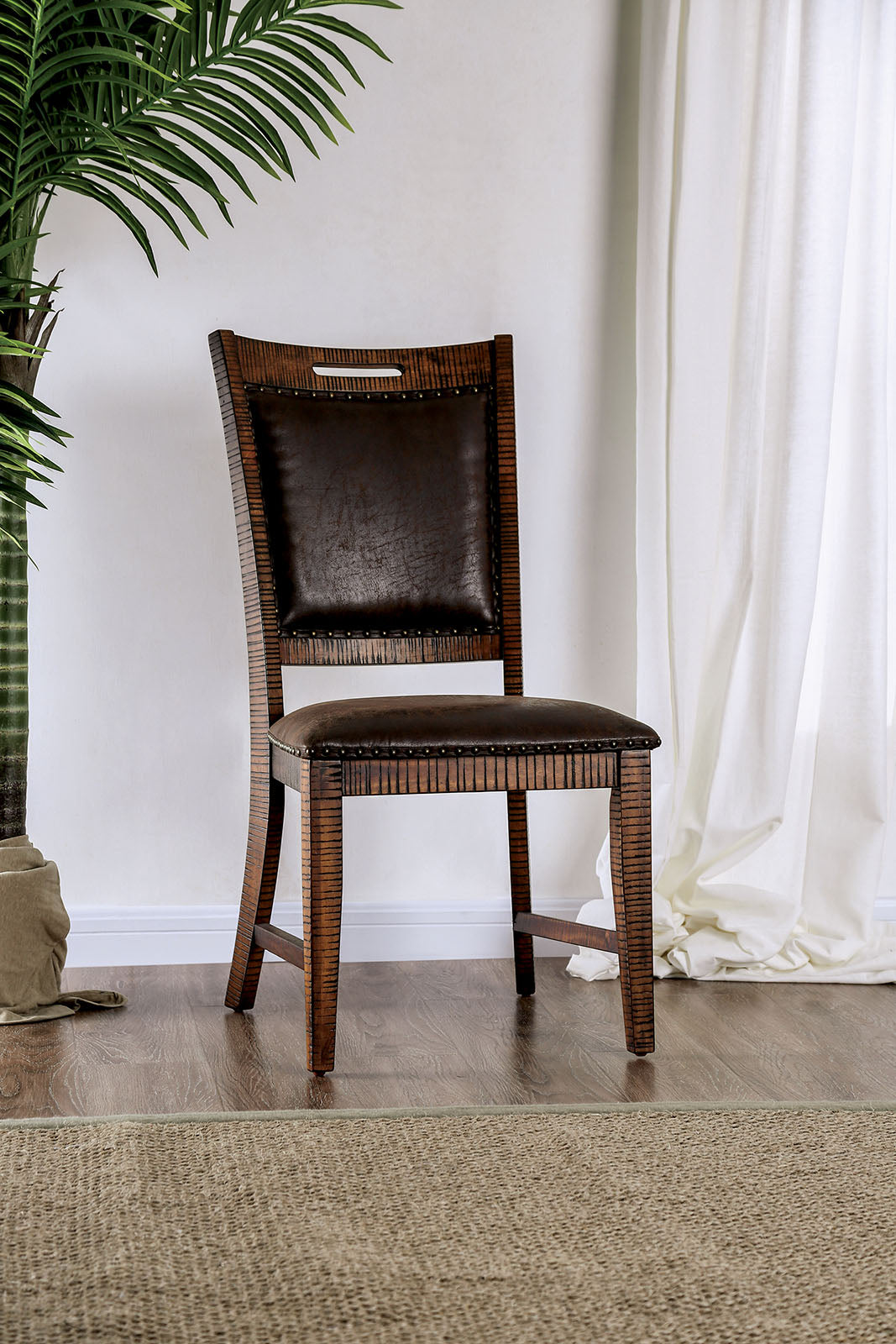 Wichita Light Walnut Side Chair (2/CTN) - ATL FURNITURE