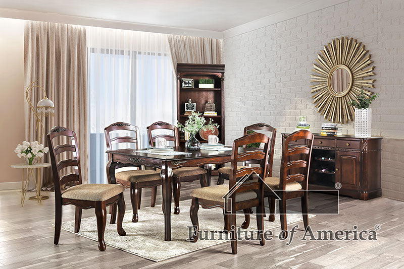 Townsville Dark Walnut 9 Pc. Dining Table Set - ATL FURNITURE