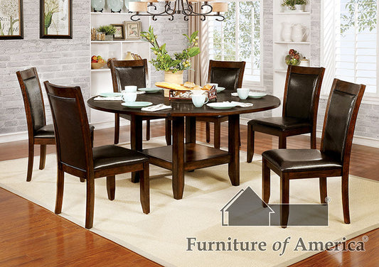 Mae Brown Cherry, Espresso 7 Pc. Dining Table Set - ATL FURNITURE