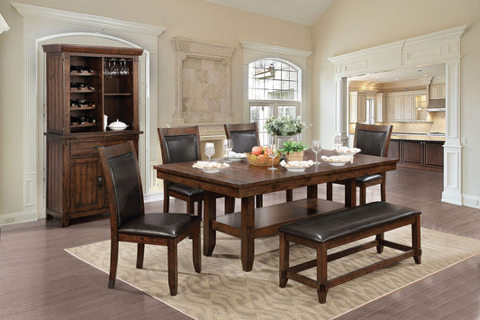 MEAGAN I Brown Cherry Dining Table - ATL FURNITURE