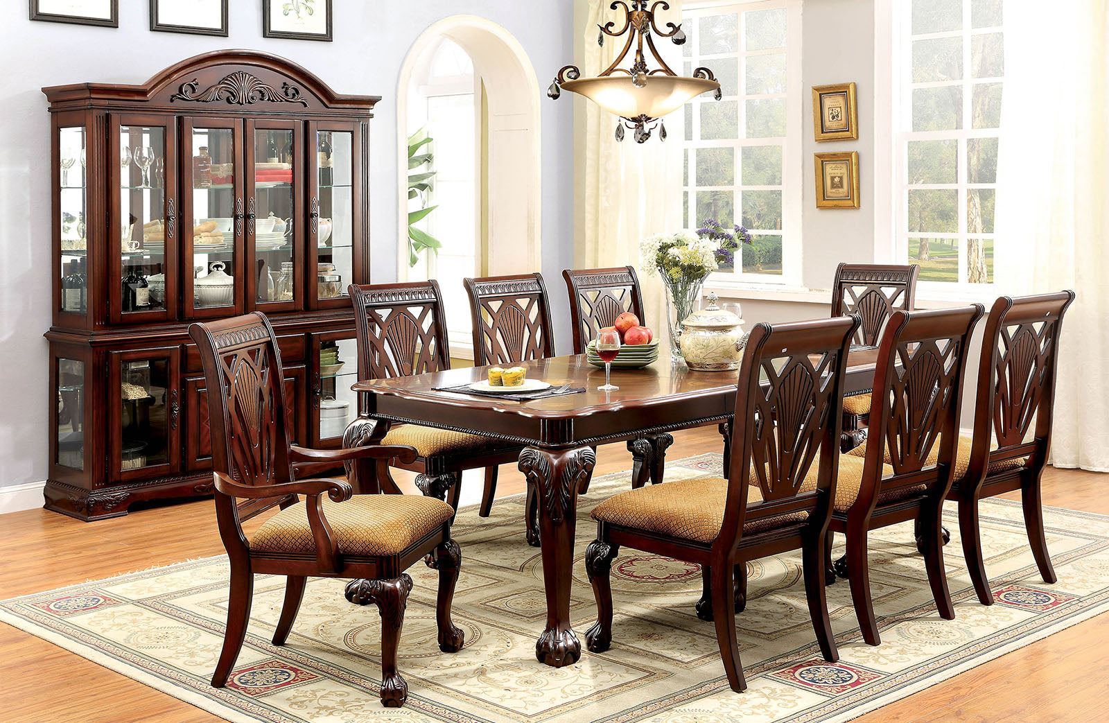 PETERSBURG I Cherry Dining Table w/ 1 X 18" Leaf - ATL FURNITURE