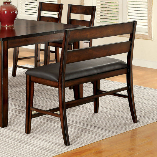 DICKINSON II Dark Cherry Counter Ht. Bench - ATL FURNITURE