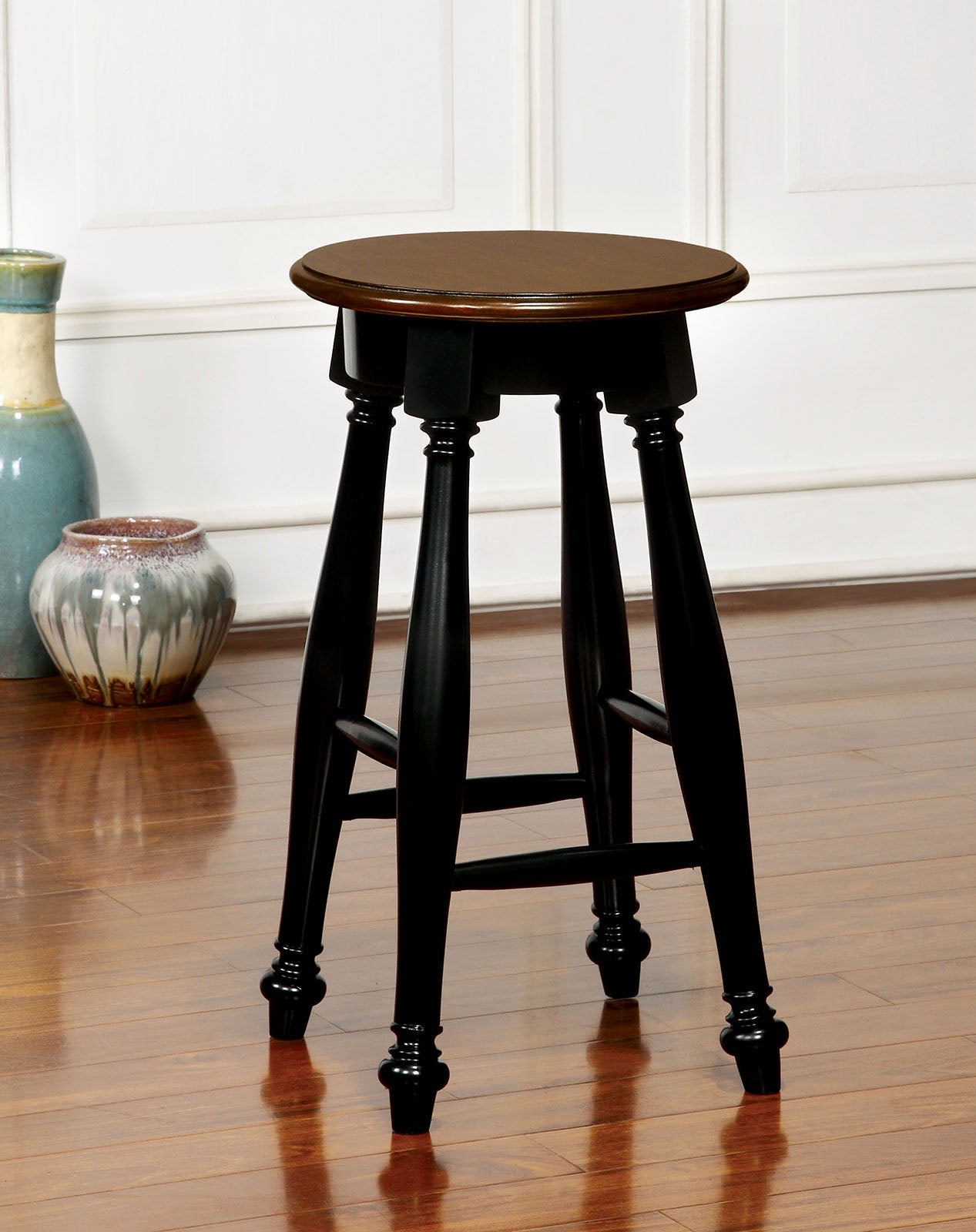 SABRINA Black/Cherry Counter Ht. Stool, Cherry & Black (2/CTN) - ATL FURNITURE