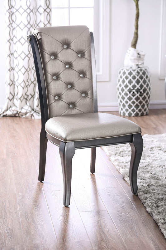 Amina Gray Side Chair (2/CTN) - ATL FURNITURE