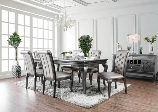 Amina Gray 9 Pc. Dining Table Set - ATL FURNITURE