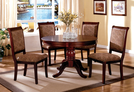 St. Nicholas II Antique Cherry Round Dining Table - ATL FURNITURE
